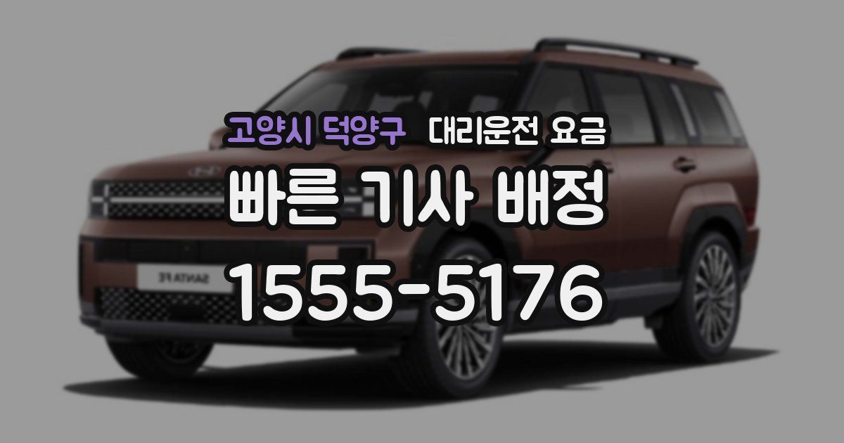 고양시 덕양구 대리운전 가격