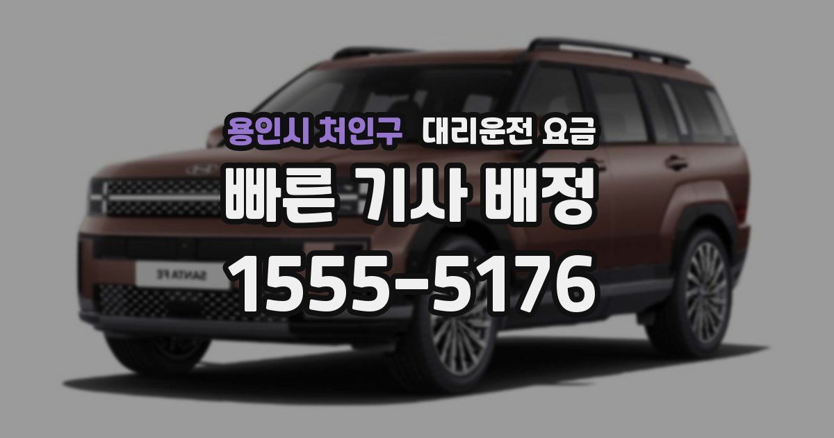 용인시 처인구 대리운전 가격