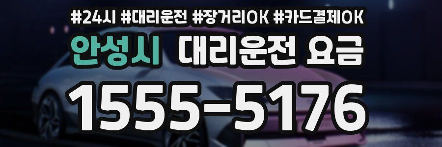 안성시 대리운전 요금