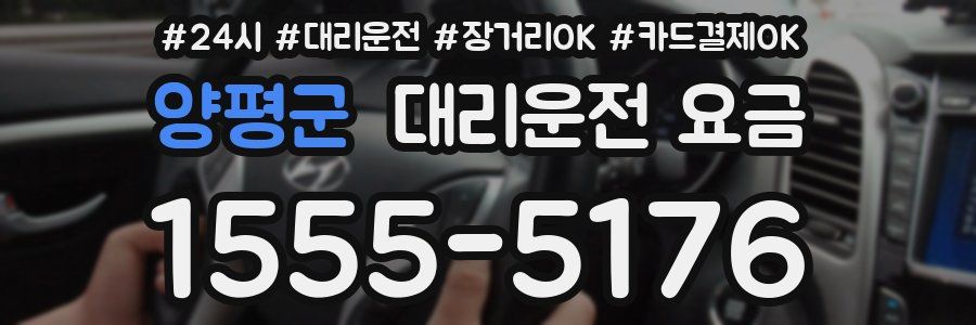 양평군 대리운전 요금