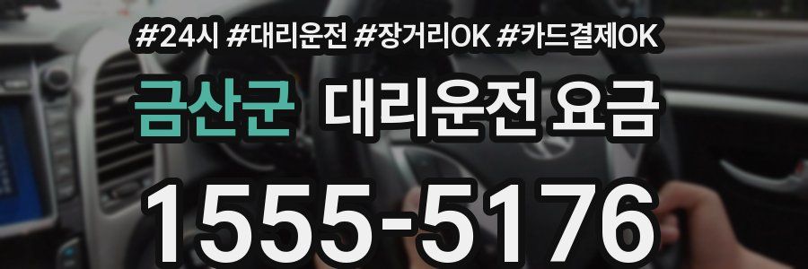 금산군 대리운전 요금