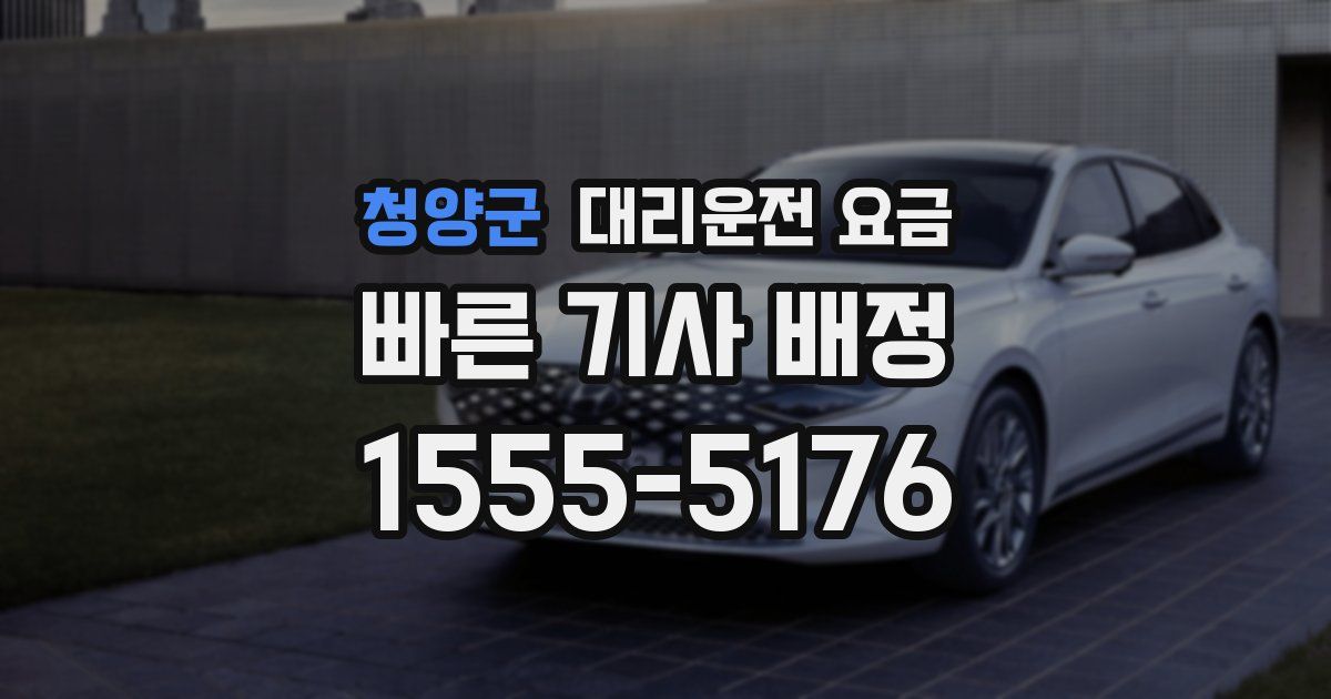 청양군 대리운전 가격