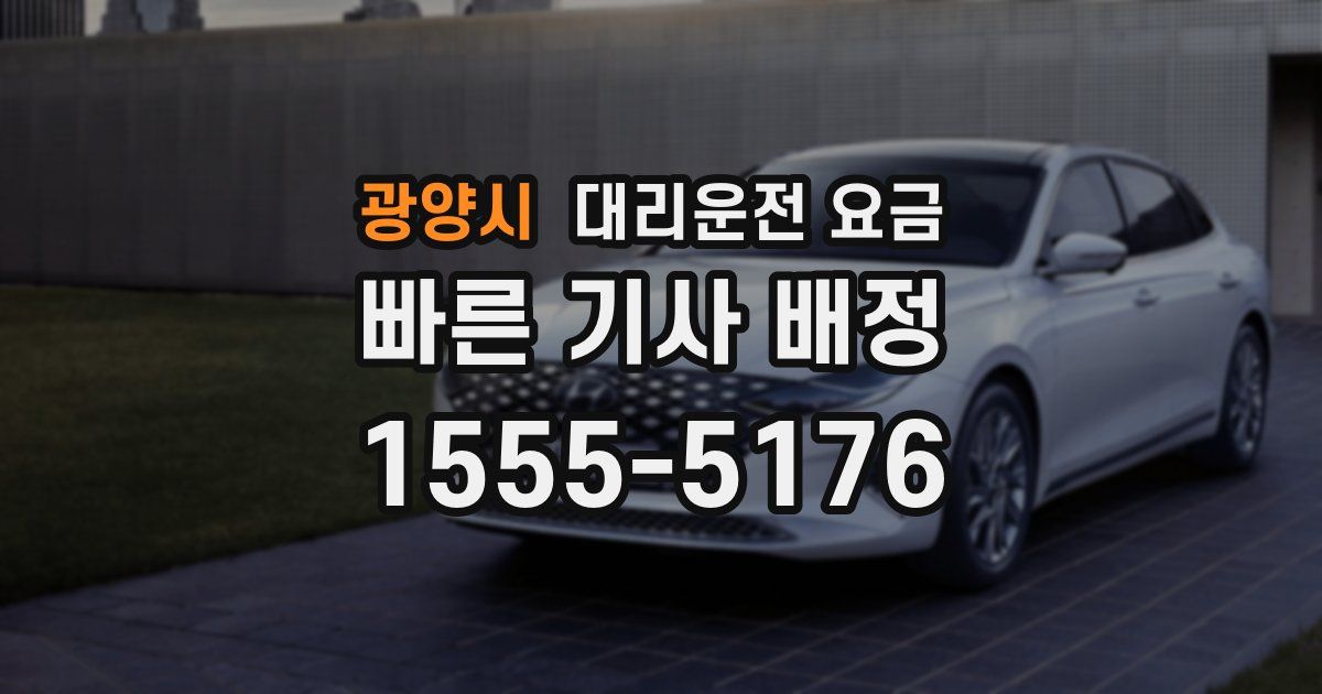 광양시 대리운전 가격