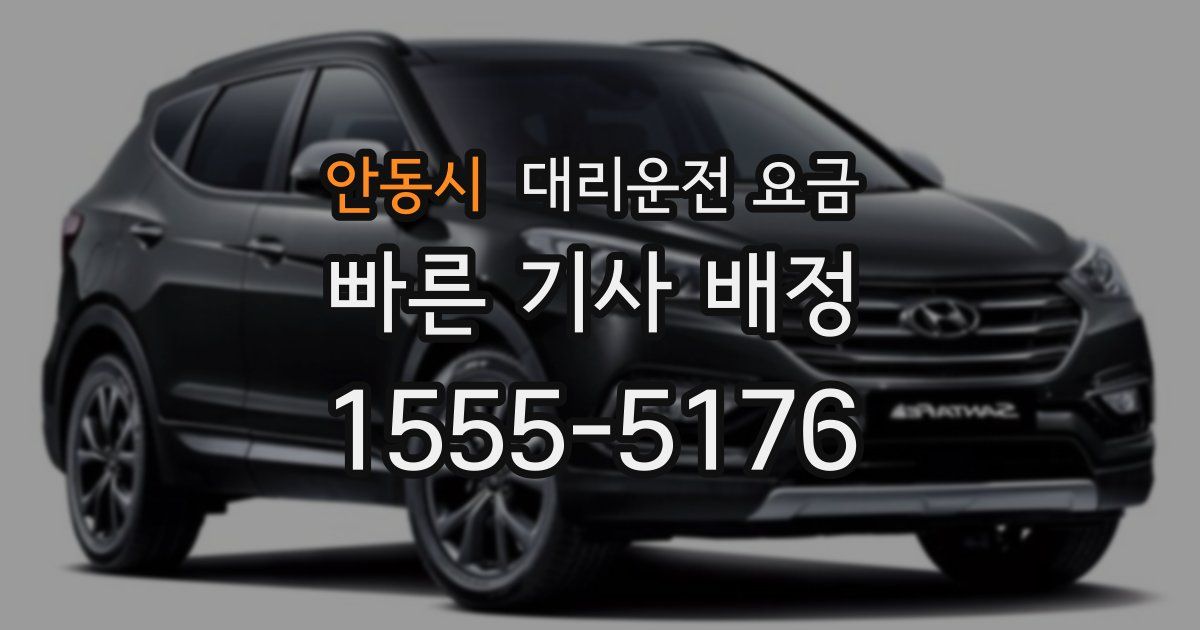 안동시 대리운전 가격