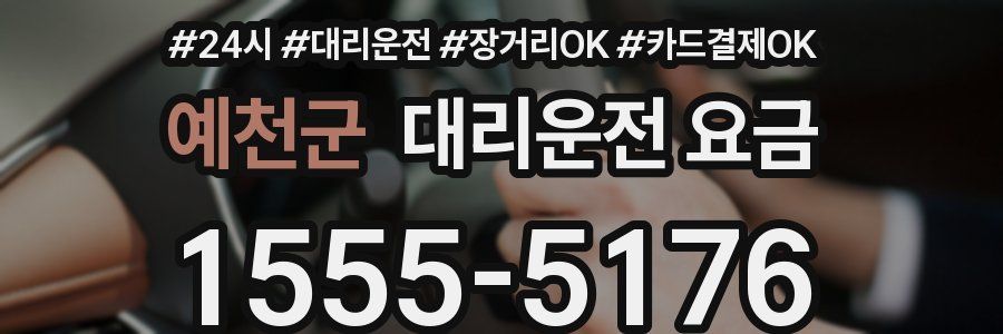 예천군 대리운전 요금