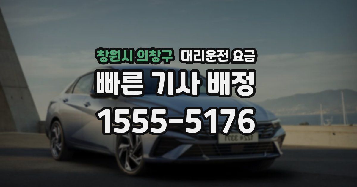 창원시 의창구 대리운전 가격