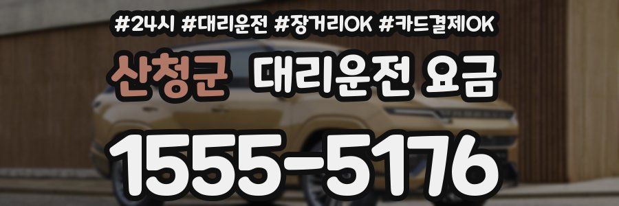 산청군 대리운전 요금