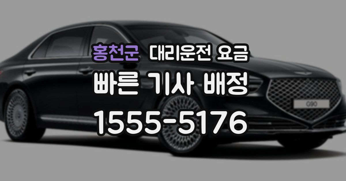 홍천군 대리운전 가격