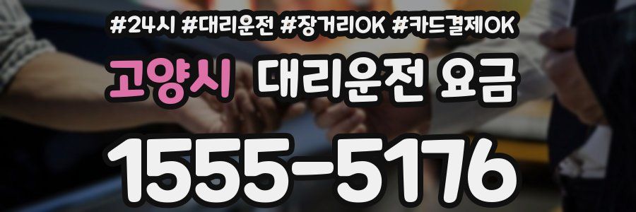 고양시 대리운전 요금