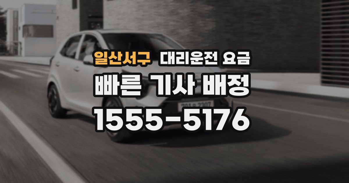 일산서구 대리운전 가격