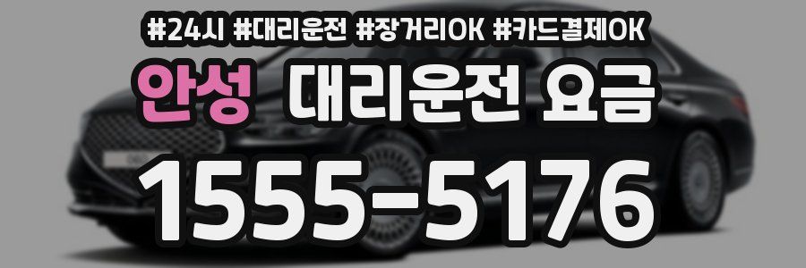안성 대리운전 요금