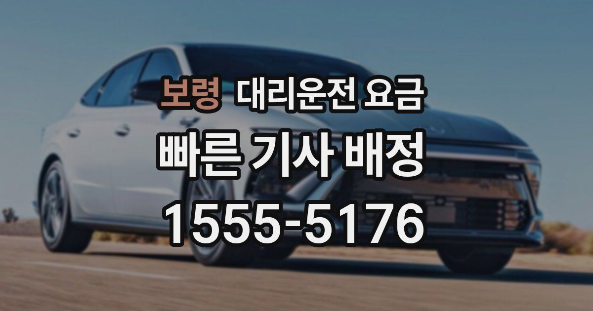 보령 대리운전 가격