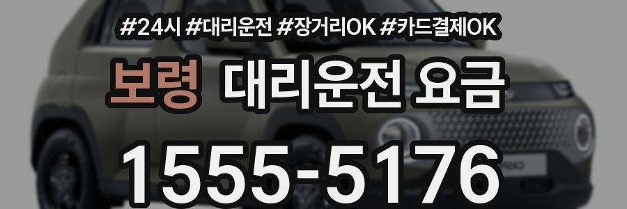 보령 대리운전 요금