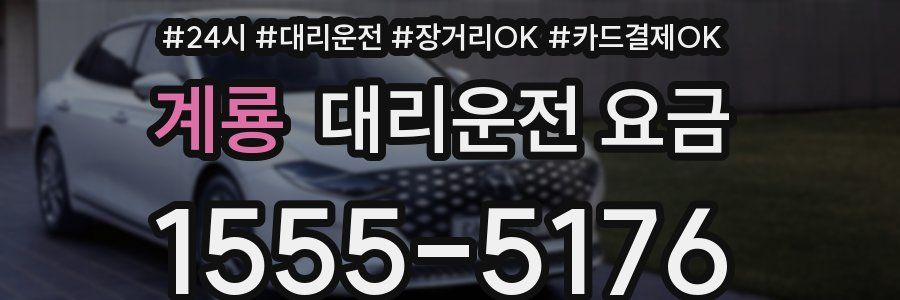 계룡 대리운전 요금