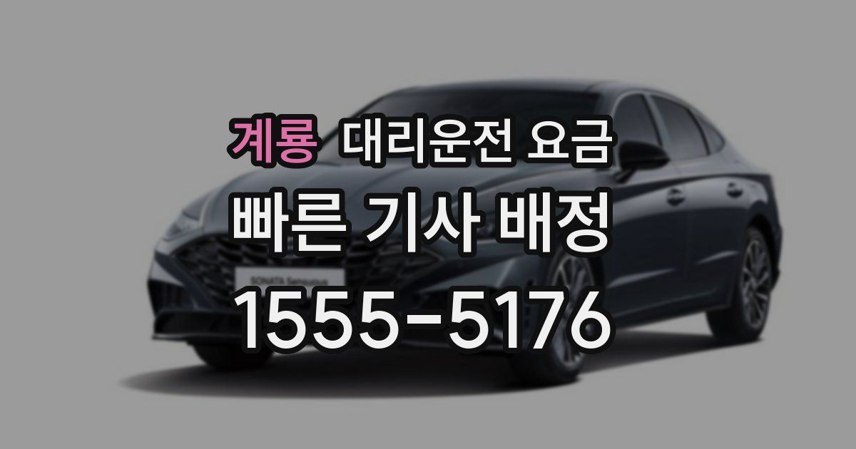 계룡 대리운전 가격