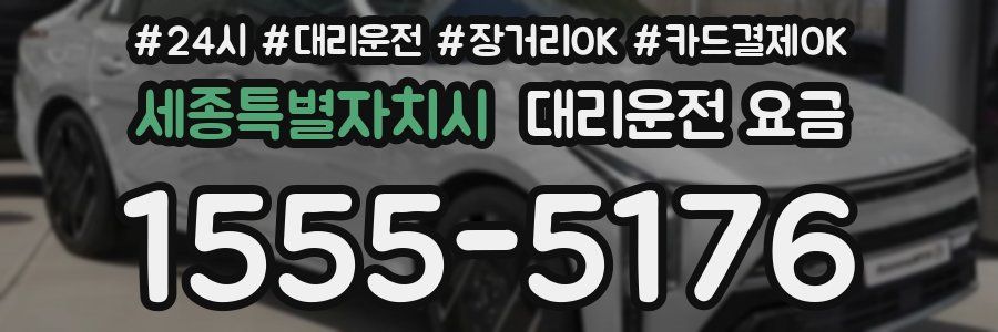세종특별자치시 대리운전 요금