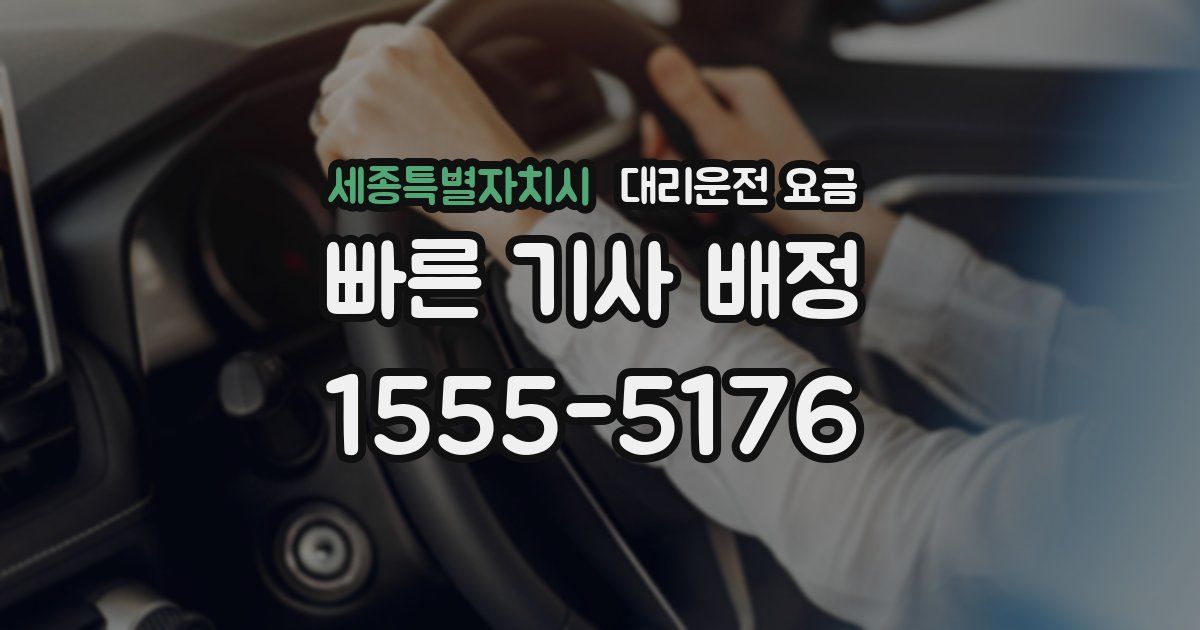 세종특별자치시 대리운전 가격