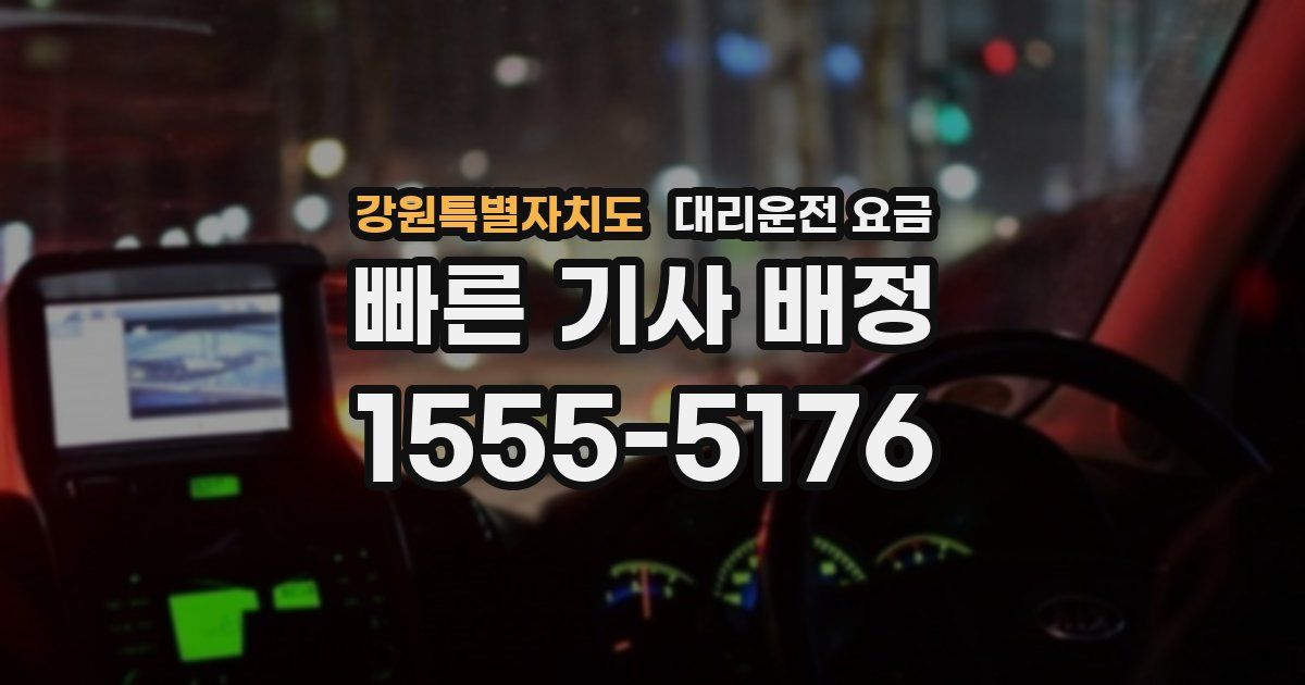 강원특별자치도 대리운전 가격