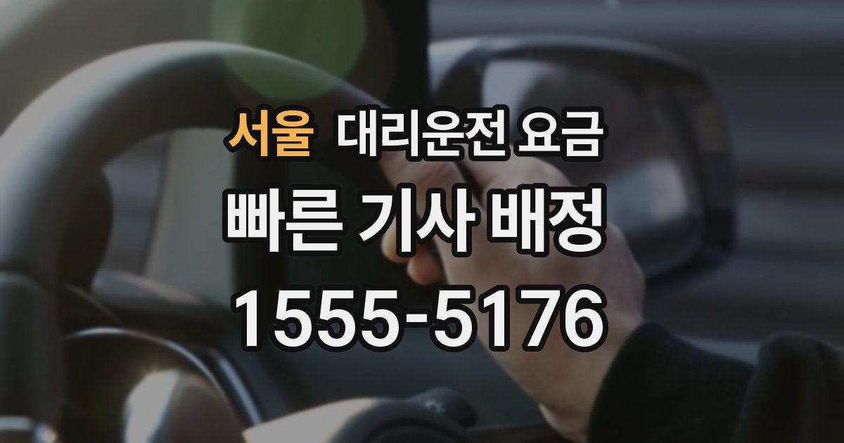 서울 대리운전 가격