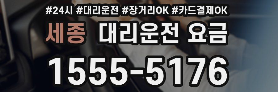 세종 대리운전 요금