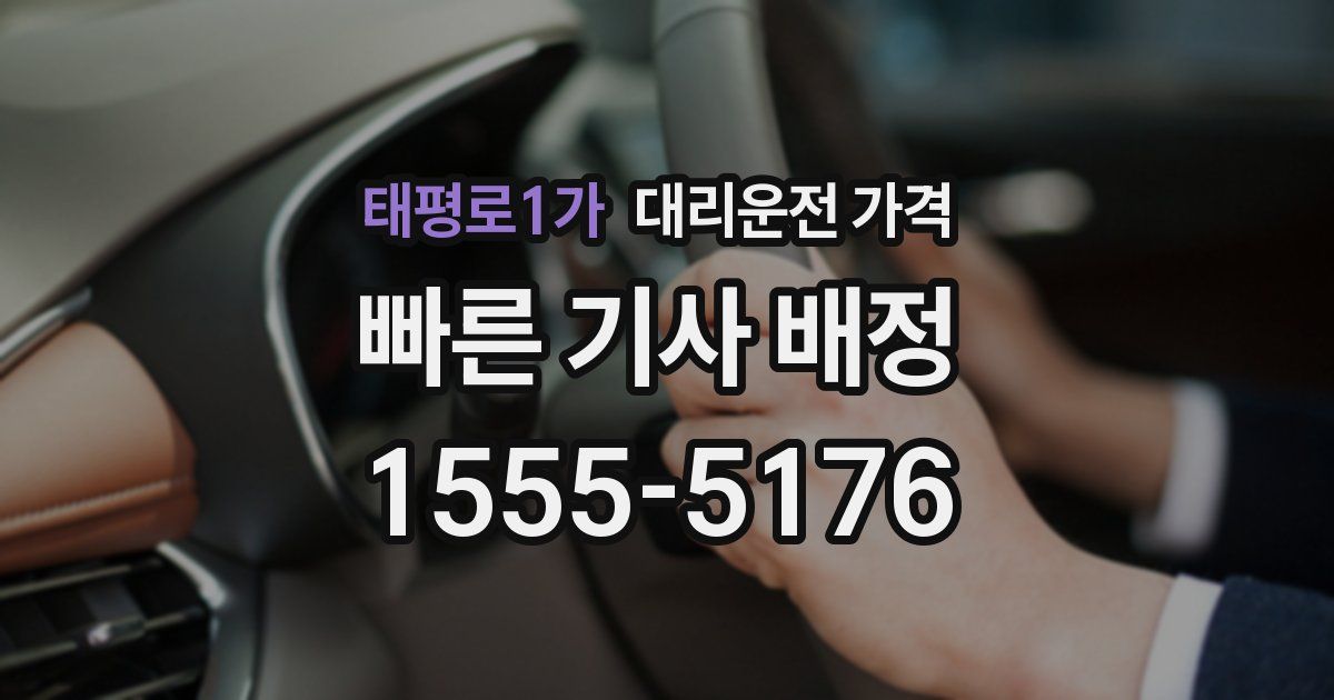 태평로1가 대리운전 가격