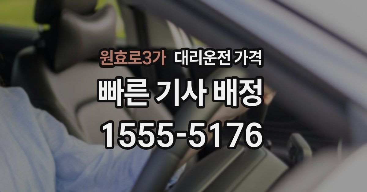 원효로3가 대리운전 가격