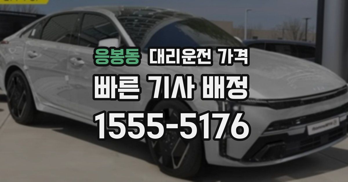 응봉동 대리운전 가격