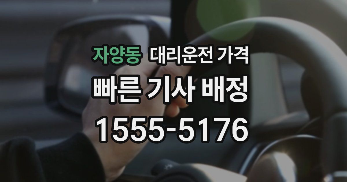 자양동 대리운전 가격