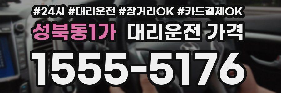 성북동1가 대리운전 가격