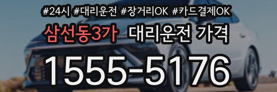 삼선동3가 대리운전 가격