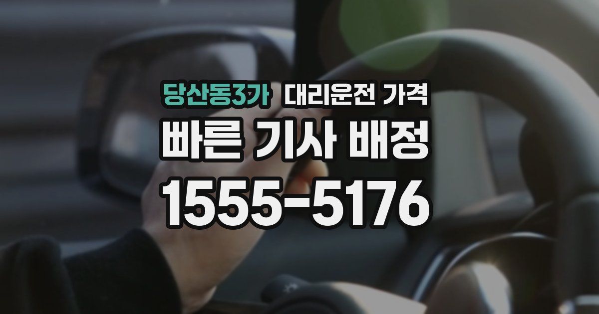 당산동3가 대리운전 가격