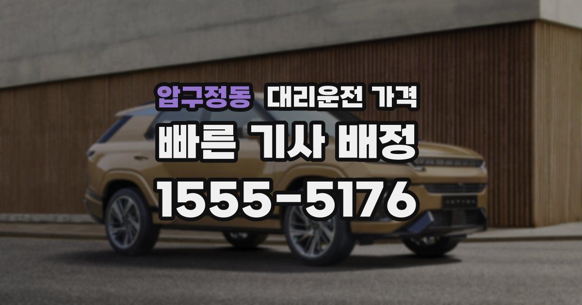 압구정동 대리운전 가격