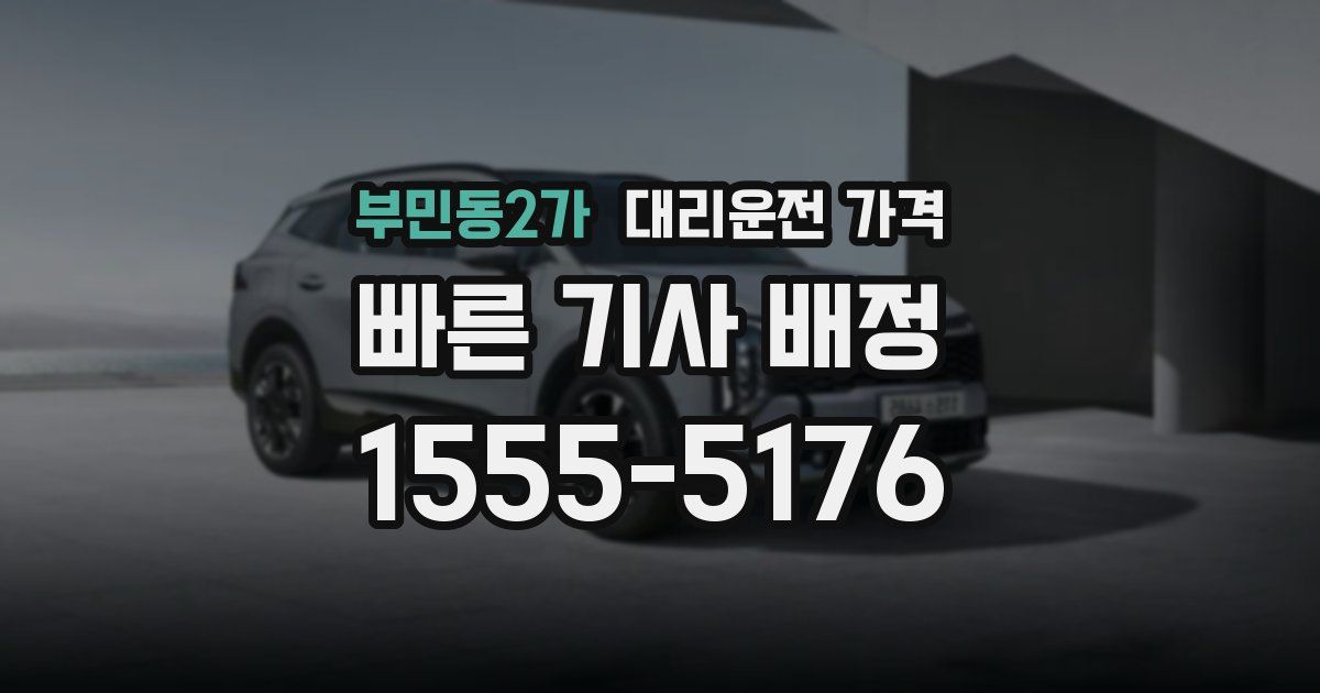 부민동2가 대리운전 가격