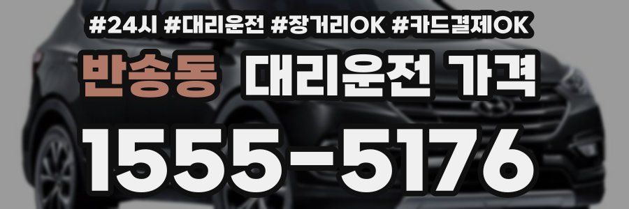 반송동 대리운전 가격