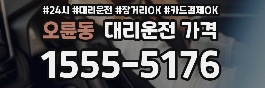 오륜동 대리운전 가격
