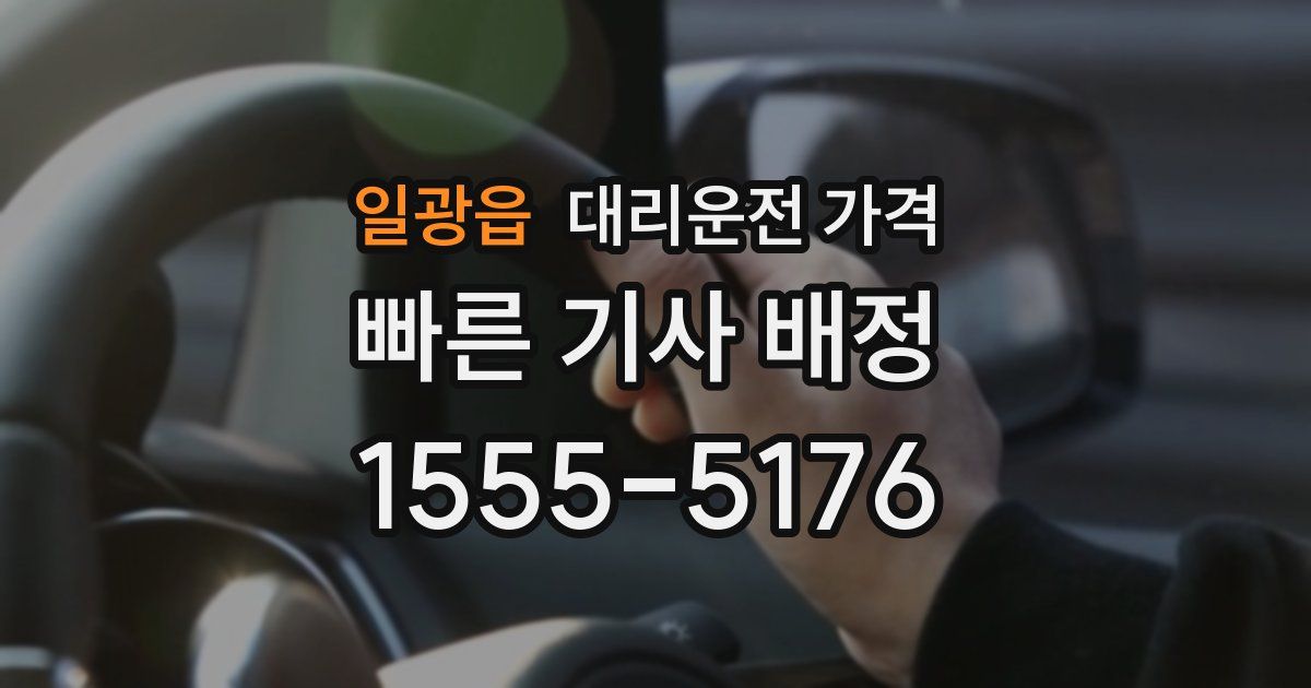 일광읍 대리운전 가격