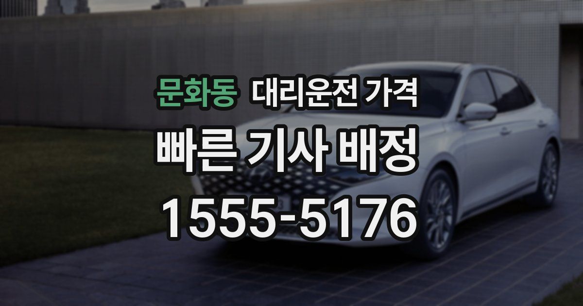 문화동 대리운전 가격