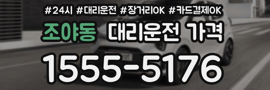 조야동 대리운전 가격