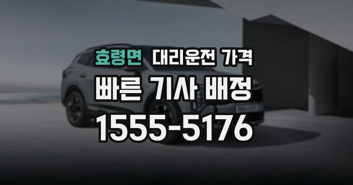 효령면 대리운전 가격