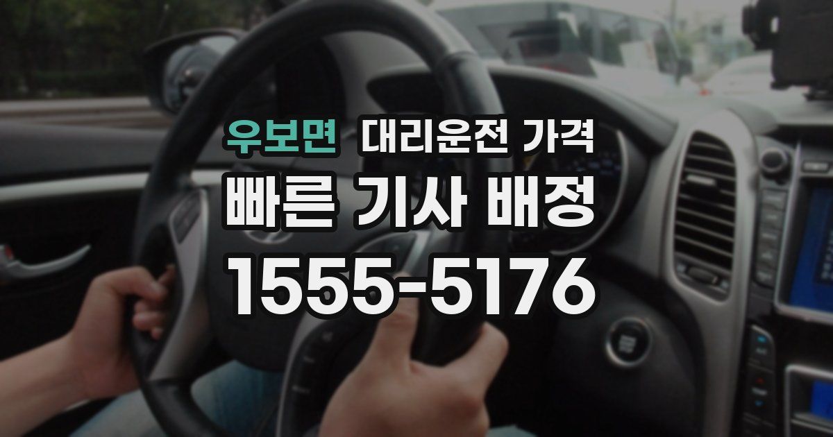 우보면 대리운전 가격