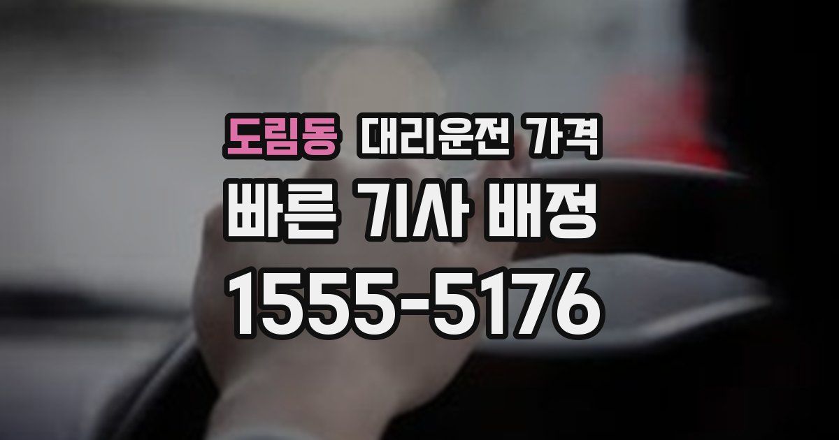도림동 대리운전 가격