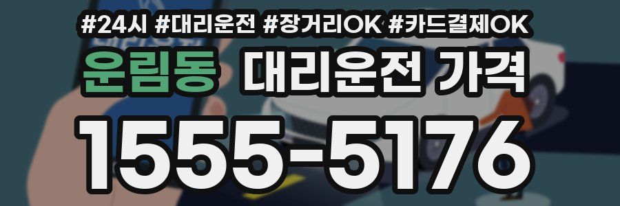 운림동 대리운전 가격