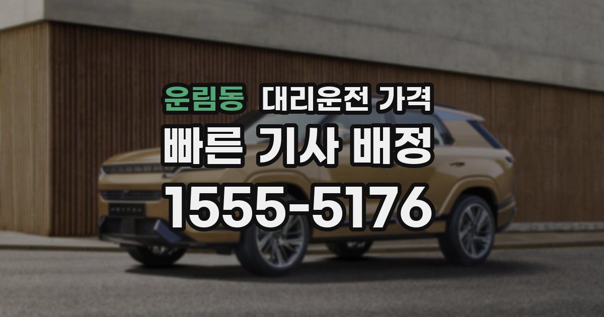 운림동 대리운전 가격