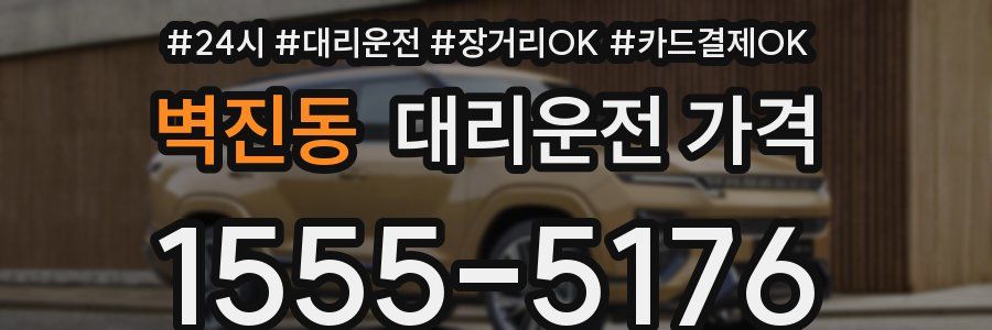 벽진동 대리운전 가격