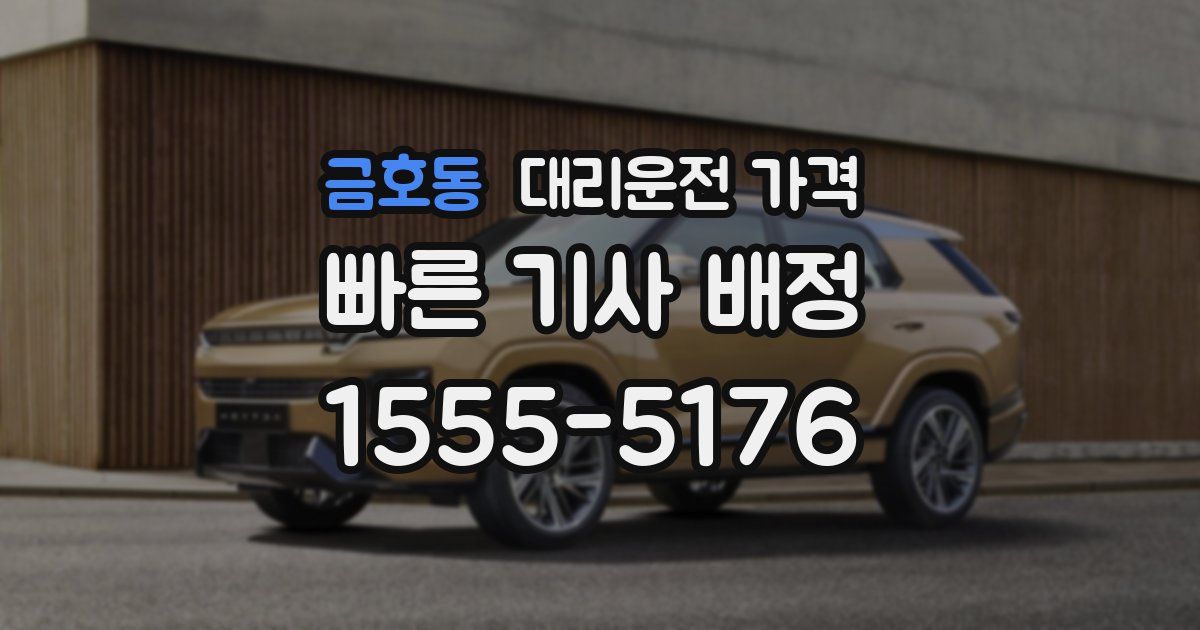 금호동 대리운전 가격