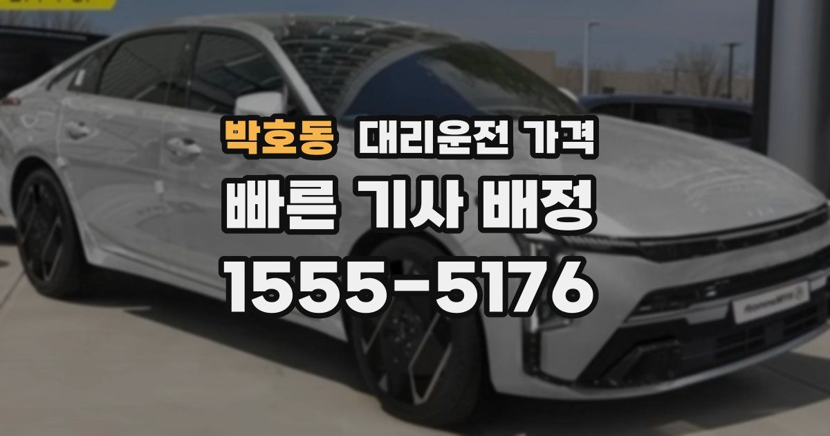 박호동 대리운전 가격