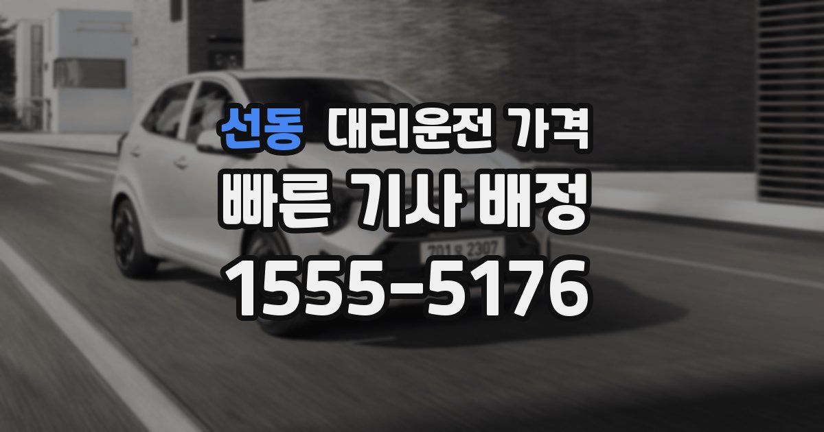 선동 대리운전 가격