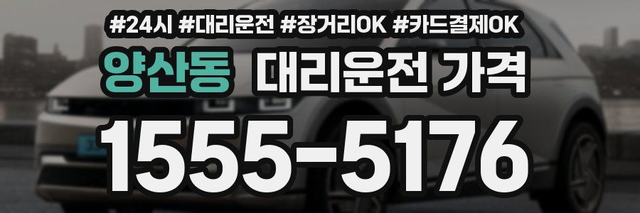 양산동 대리운전 가격