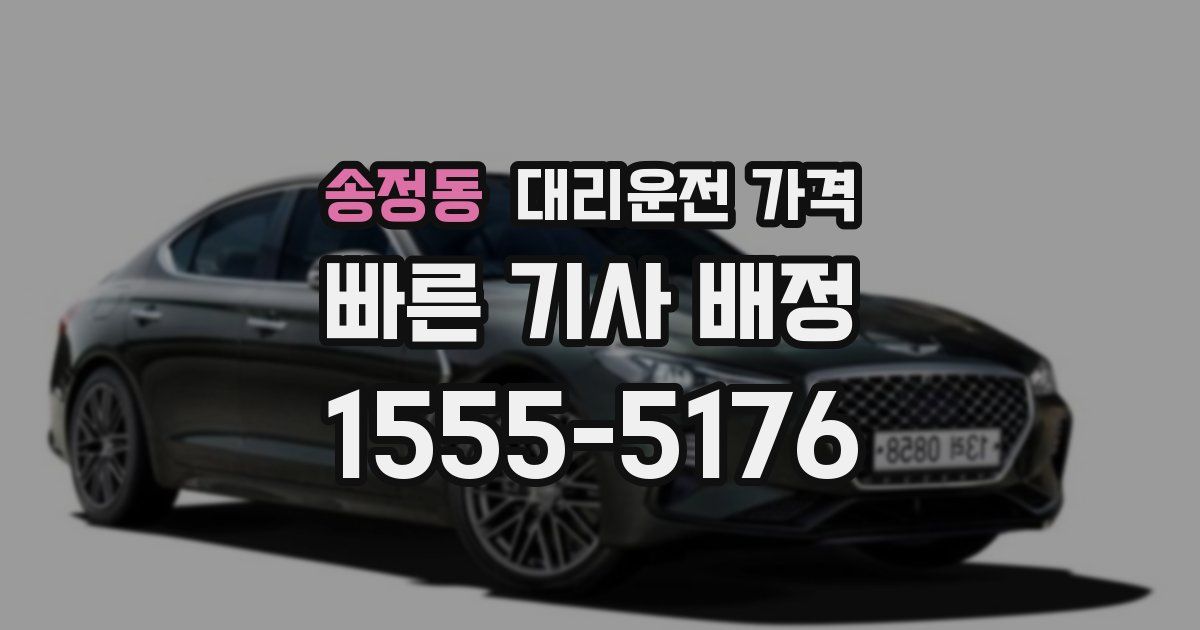 송정동 대리운전 가격