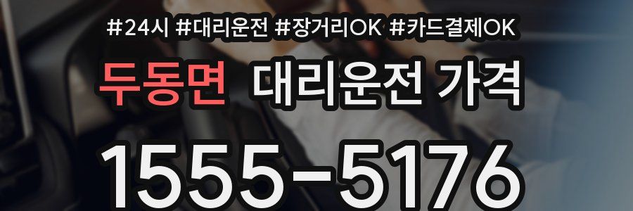 두동면 대리운전 가격